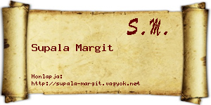 Supala Margit névjegykártya